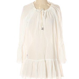 NWT Polo Ralph Lauren White Gauze Tie-Neck Boho Peasant Top Size S MSRP $99